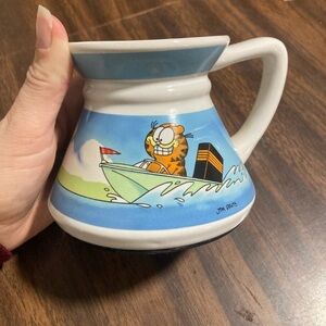 Garfield Ceramic Mug with Blue and White Design